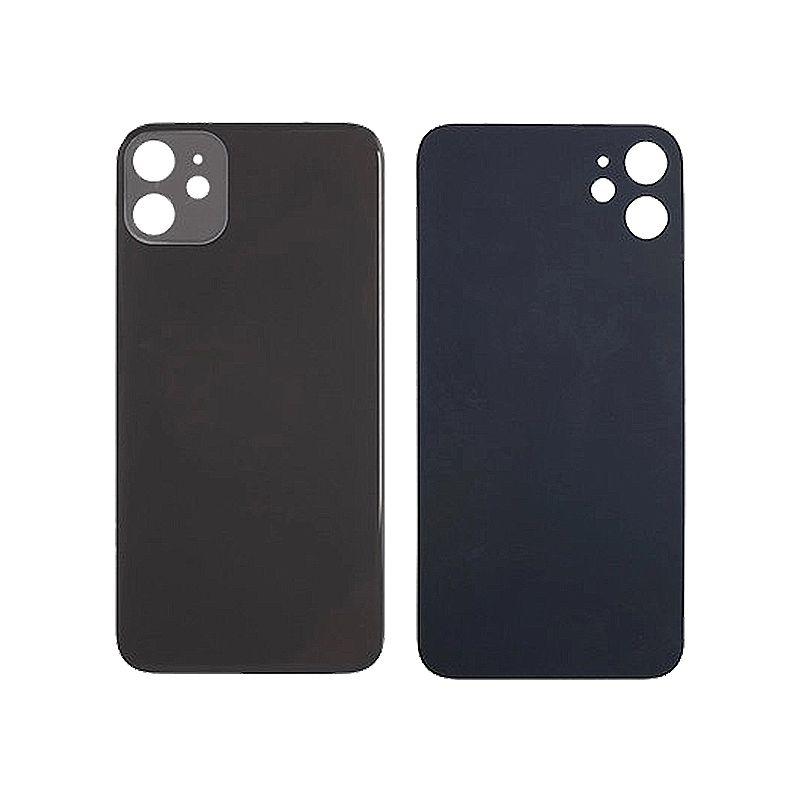 BACK GLASS COMPATIBLE FOR IPHONE 11 NO LOGO BIG HOLE BLACK XCELLPARTS