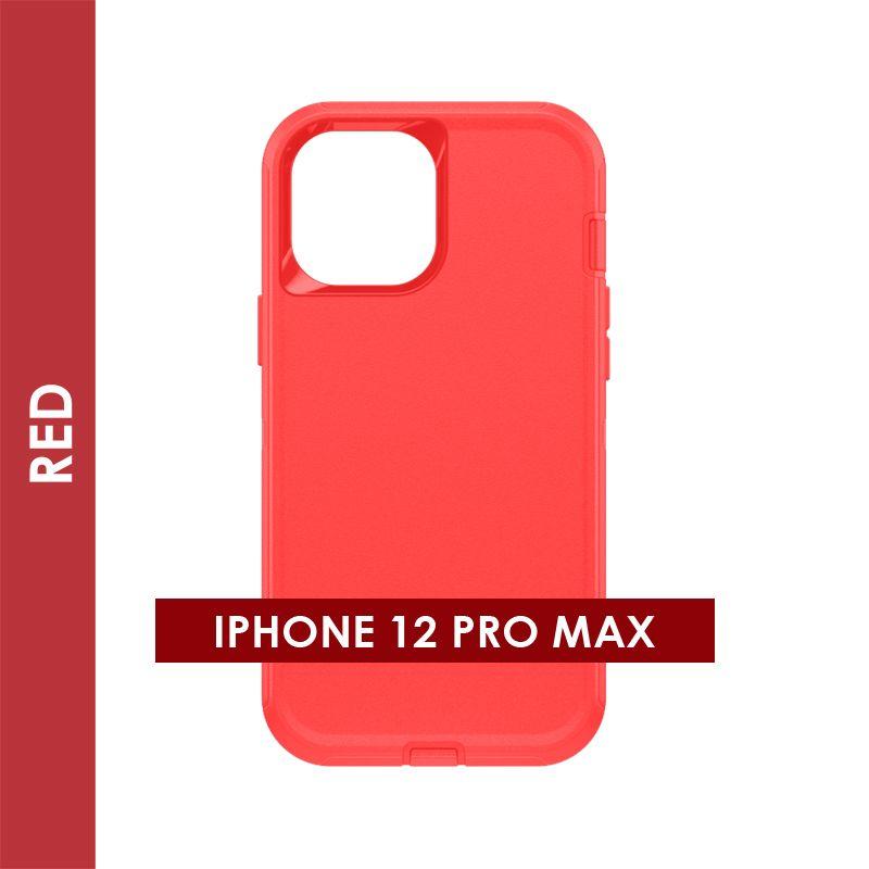 DEFENDER CASE FOR IPHONE 12 PRO MAX (RED) XCELLPARTS