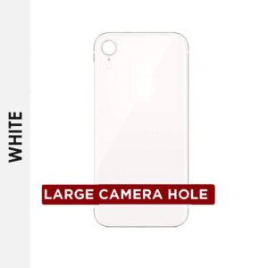 BACK GLASS COMPATIBLE FOR IPHONE XR (NO LOGO/BIG HOLE) (WHITE)