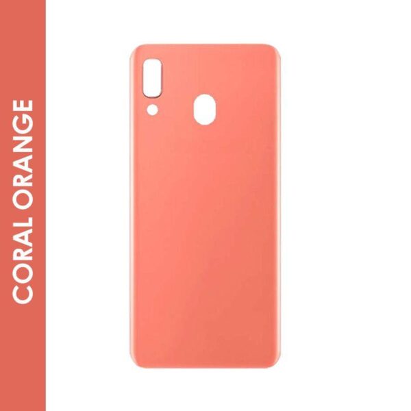 BACK COVER GLASS COMPATIBLE FOR SAMSUNG A20 (A205) (ORANGE).