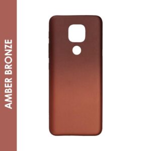 BACK COVER COMPATIBLE FOR MOTO E7 PLUS (XT2081) (AMBER BRONZE)