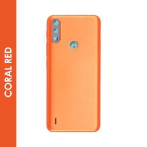 BACK COVER COMPATIBLE FOR MOTO E7 POWER (XT2097-6) (CORAL RED)