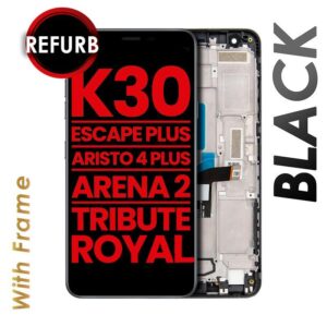 LCD ASSEMBLY WITH FRAME COMPATIBLE FOR LG ARISTO 4 (BLACK)