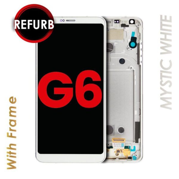 LCD ASSEMBLY WITH FRAME COMPATIBLE FOR LG G6 (WHITE)
