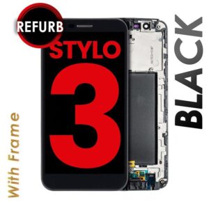 LCD ASSEMBLY WITH FRAME COMPATIBLE FOR LG STYLO 3 (BLACK)