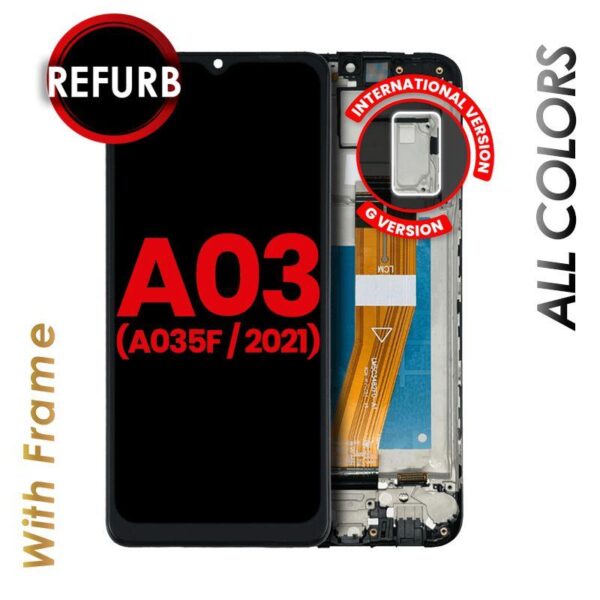 LCD ASSEMBLY WITH FRAME FOR SAMSUNG GALAXY A03 (A035F / 2021)