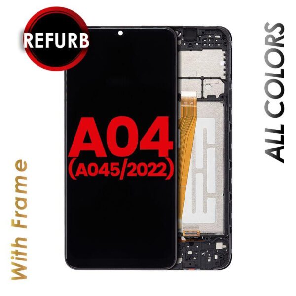 LCD ASSEMBLY WITH FRAME FOR SAMSUNG GALAXY A04 (A045 / 2022)