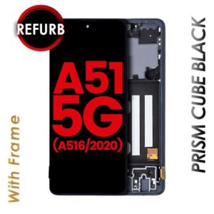 OLED ASSEMBLY WITH FRAME FOR SAMSUNG A51 5G (A516 / 2020) (BLACK