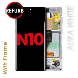 OLED ASSEMBLY WITH FRAME FOR SAMSUNG NOTE 10 (AURA WHITE)