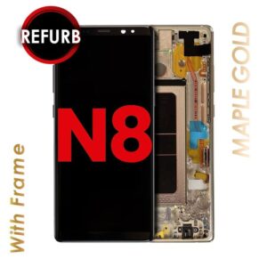 OLED ASSEMBLY WITH FRAME COMPATIBLE FOR SAMSUNG NOTE 8 (GOLD)