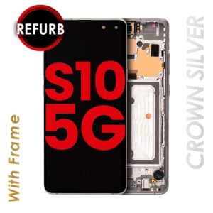 OLED ASSEMBLY WITH FRAME FOR SAMSUNG S10 5G WHITE