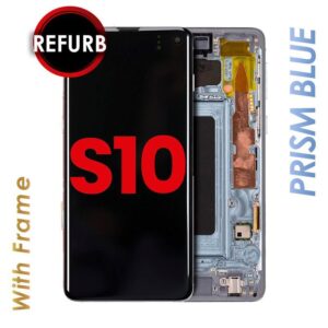 OLED ASSEMBLY WITH FRAME FOR SAMSUNG S10 (PRISM BLUE)