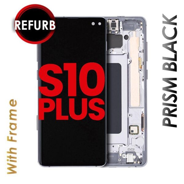 OLED ASSEMBLY WITH FRAME FOR SAMSUNG S10 PLUS (BLACK)