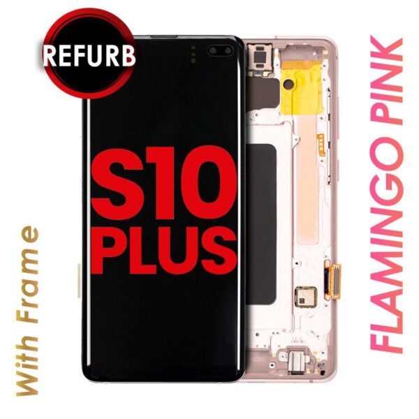 OLED ASSEMBLY WITH FRAME FOR SAMSUNG S10 PLUS (FLAMINGO PINK)