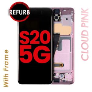 OLED ASSEMBLY WITH FRAME FOR SAMSUNG S20 5G (CLOUD PINK)