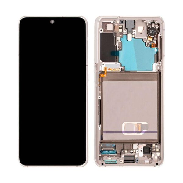 OLED ASSEMBLY WITH FRAME FOR SAMSUNG GALAXY S21 (PHANTOM WHITE).