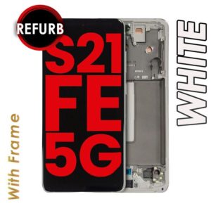 OLED ASSEMBLY WITH FRAME FOR SAMSUNG GALAXY S21 FE (WHITE)