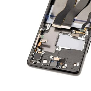 OLED ASSEMBLY WITH FRAME FOR SAMSUNG GALAXY S21 ULTRA (BLACK).