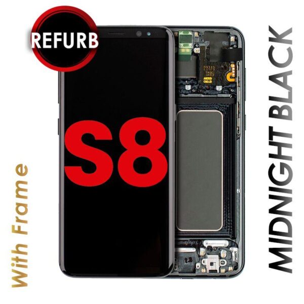 OLED ASSEMBLY COMPATIBLE WITH FRAME FOR SAMSUNG S8 (BLACK)