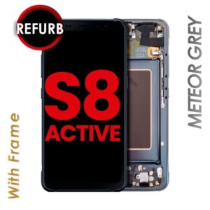 OLED ASSEMBLY WITH FRAME FOR SAMSUNG GALAXY S8 ACTIVE (BLACK)