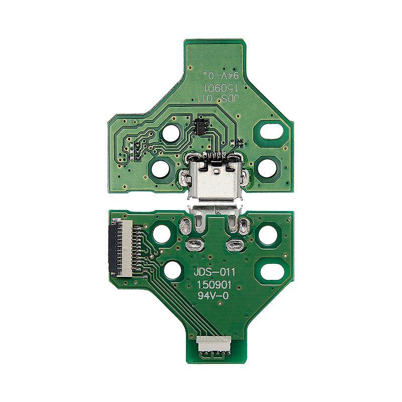 USB CHARGING PORT BOARD W/ 12PIN FLEX FOR PS4 CONTROLLERS (2 VER