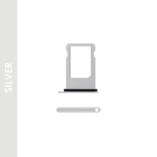 SIM TRAY COMPATIBLE FOR IPHONE 7 PLUS (SILVER / WHITE)