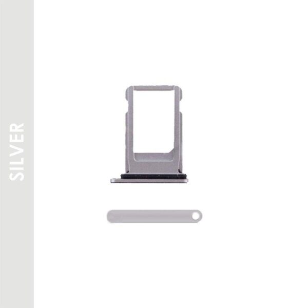 SIM TRAY COMPATIBLE FOR IPHONE 8 PLUS (SILVER / WHITE)