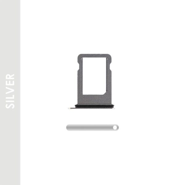 SIM TRAY COMPATIBLE FOR IPHONE X (SILVER / WHITE)