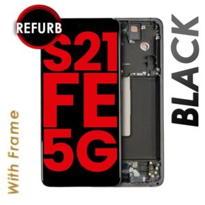 OLED ASSEMBLY WITH FRAME FOR SAMSUNG GALAXY S21 FE (BLACK)