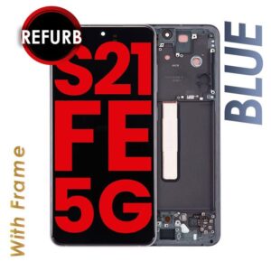 LCD ASSAMBLY WITH FRAME COMPATIBLE FOR SAMSUNG GALAXY S21FE BLUE