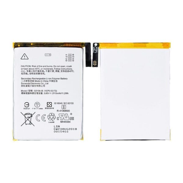 REPLACEMENT BATTERY COMPATIBLE FOR GOOGLE PIXEL 3 (G013A-B)