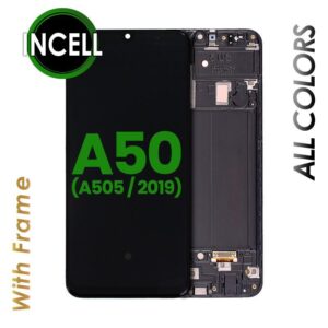 OLED ASSEMBLY WITH FRAME FOR SAMSUNG GALAXY A50 -(INCELL)