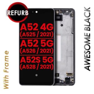 LCD ASSEMBLY WITH FRAME FOR SAMSUNG A52S /A52 4G / A52 5G BLACK