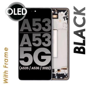 OLED ASSEMBLY WITH FRAME FOR GALAXY A53 / A53 5G (BLACK)