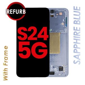 OLED ASSEMBLY WITH FRAME COMPATIBLE FOR GALAXY S24 SAPPHIRE BLUE
