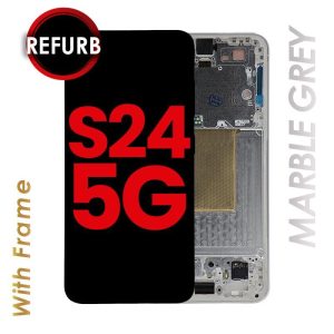 OLED ASSEMBLY WITH FRAME COMPATIBLE FOR GALAXY S24 (MARBLE GREY