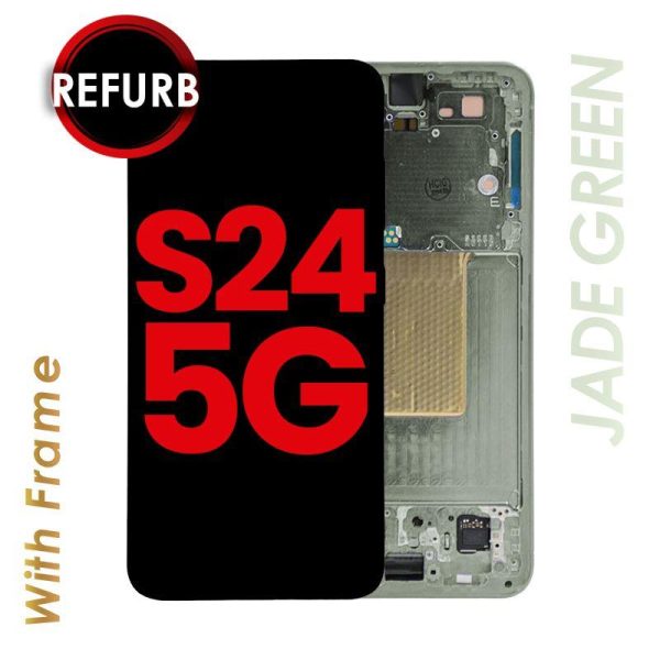OLED ASSEMBLY WITH FRAME COMPATIBLE FOR GALAXY S24 (JADE GREEN)