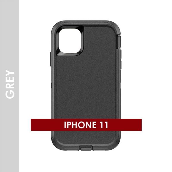 DEFENDER CASE FOR IPHONE 11 (GREY).