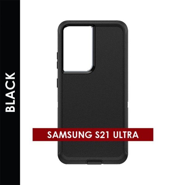 DEFENDER CASE FOR SAMSUNG S21 ULTRA (BLACK).