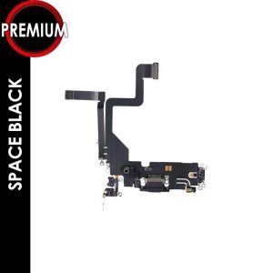 CHARGING PORT FLEX CABLE FOR IPHONE 14 PRO (PREMIUM) (BLACK)