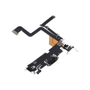 CHARGING PORT FLEX CABLE FOR IPHONE 14 PRO (PREMIUM) (BLACK)
