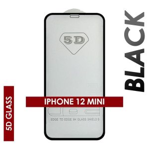 TEMPERED GLASS COMPATIBLE FOR IPHONE 12 MINI (5D BLACK)