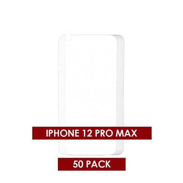 BULK TEMPER GLASS FOR IPHONE 12 PRO MAX (CLEAR) (50PC PACK)