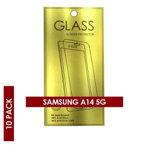 CLEAR TEMPER GLASS COMPATIBLE FOR SAMSUNG A14 5G (10 PACK)