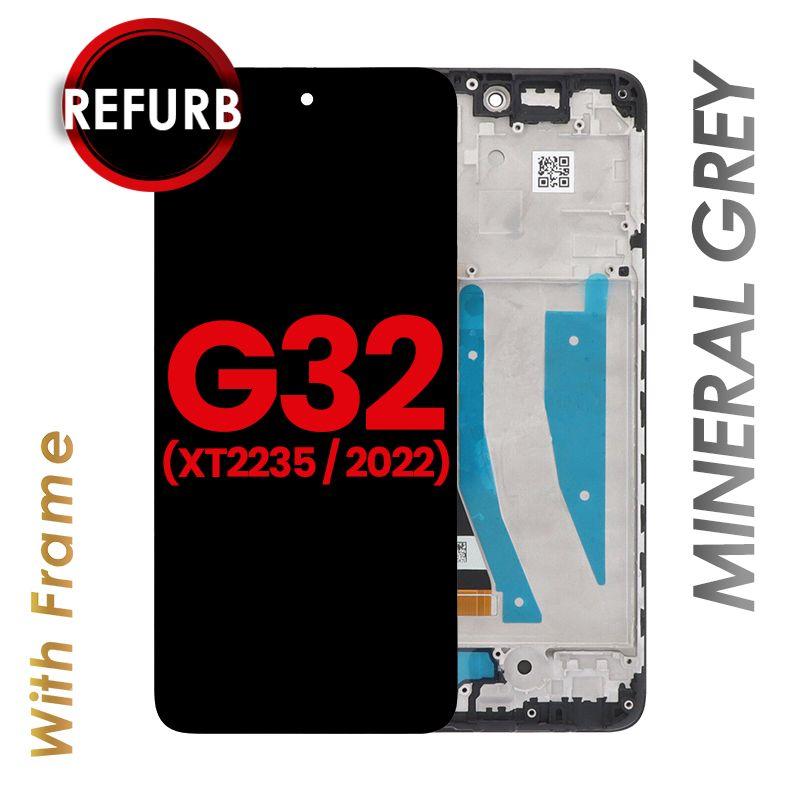 LCD ASSEMBLY WITH FRAME FOR MOTO G32 (XT2235/2022) MINERAL GREY