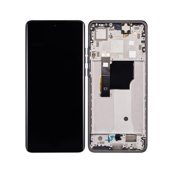 LCD ASSEMBLY WITH FRAME FOR MOTO EDGE 40 NEO (XT2307/2023) BLACK