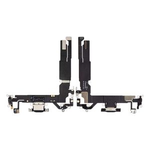 CHARGING PORT FLEX CABLE COMPATIBLE FOR IPHONE 16 (BLACK)