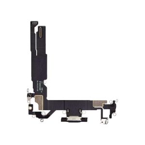 CHARGING PORT FLEX CABLE COMPATIBLE FOR IPHONE 16 (BLACK)