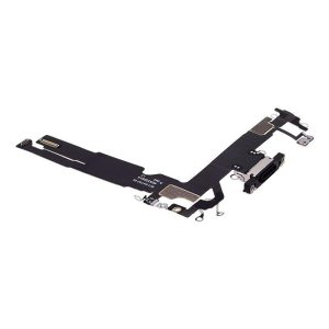 CHARGING PORT FLEX CABLE COMPATIBLE FOR IPHONE 16 (BLACK)