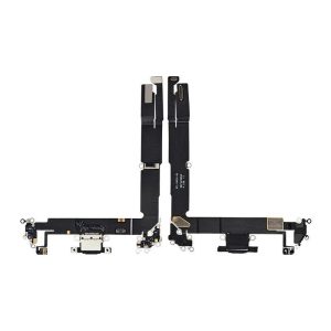 CHARGING PORT FLEX CABLE COMPATIBLE FOR IPHONE 16 PLUS (BLACK)